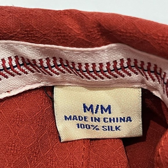 Tommy Bahama Red MLB Anaheim Angels Baseball Silk Button Up Shirt Men Medium - Picture 9 of 16